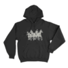 Horses Silhouette Unisex Hoodie Black