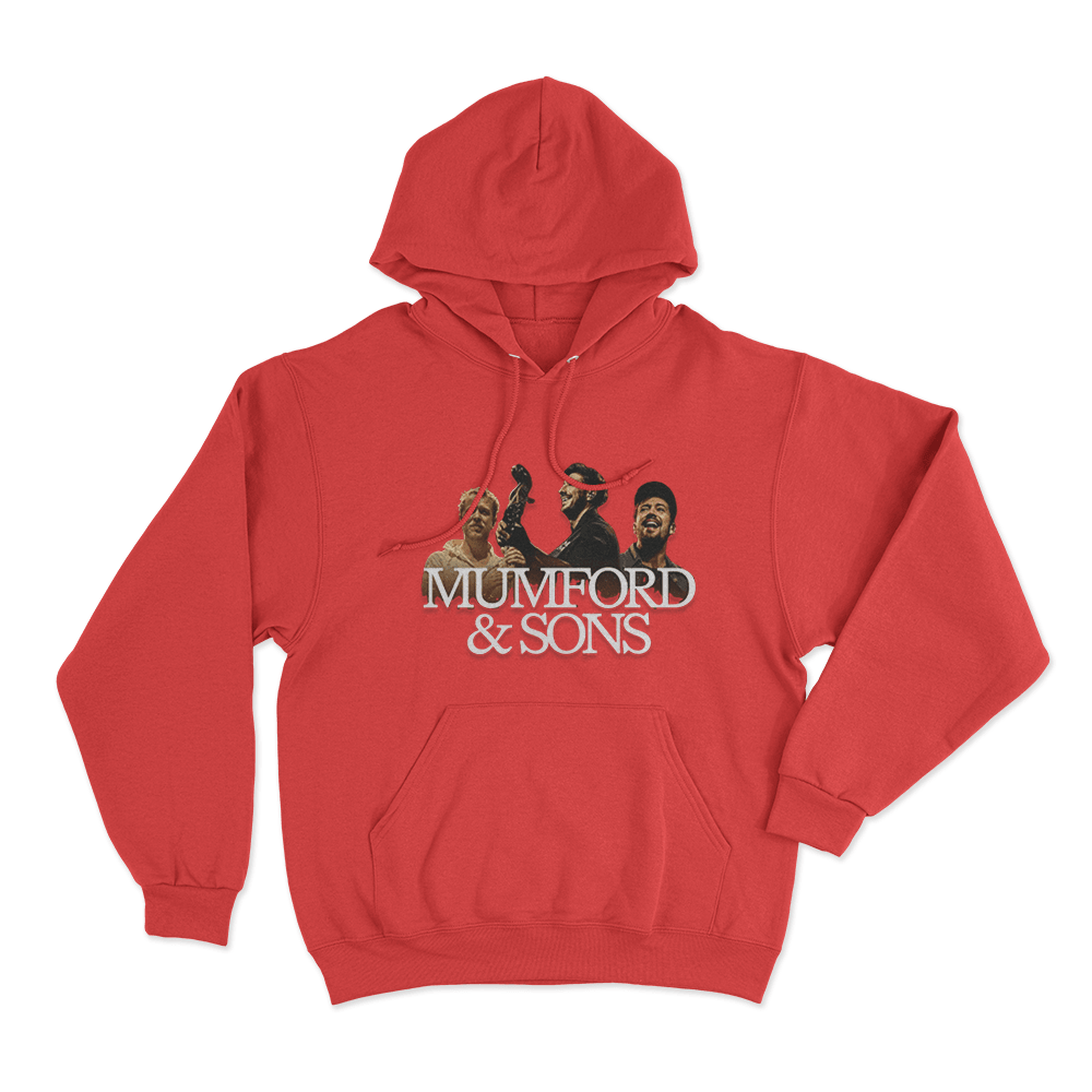 Mumford & Sons Band Tour Poster Unisex Hoodie Red Mumford Sons Band Tour Poster Unisex Hoodie Red