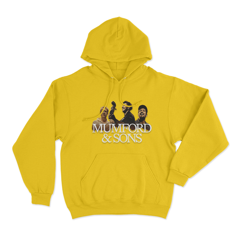 Mumford & Sons Band Tour Poster Unisex Hoodie Yellow Mumford Sons Band Tour Poster Unisex Hoodie Yellow