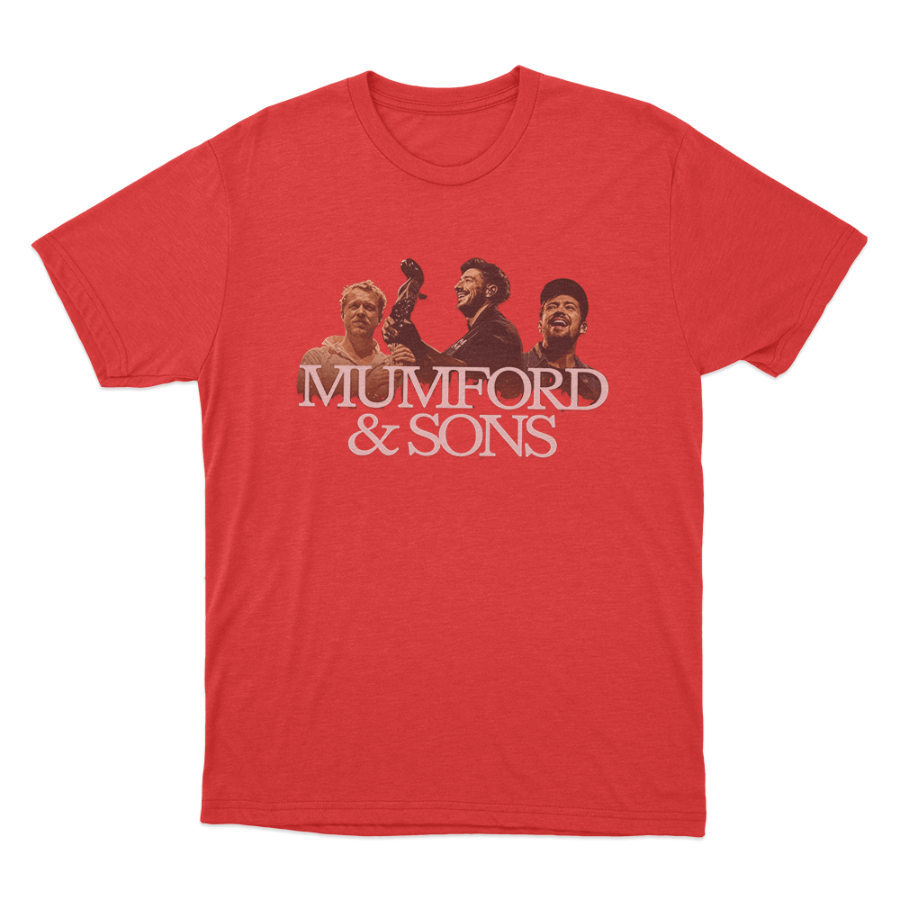 Mumford & Sons Band Tour Poster Unisex T Shirt Red Mumford Sons Band Tour Poster Unisex T Shirt Red