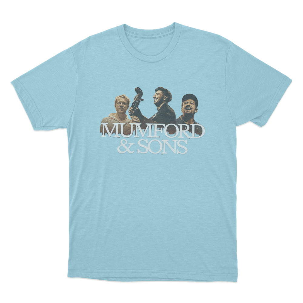 Mumford & Sons Band Tour Poster Unisex T Shirt Sky Blue Mumford Sons Band Tour Poster Unisex T Shirt Sky Blue