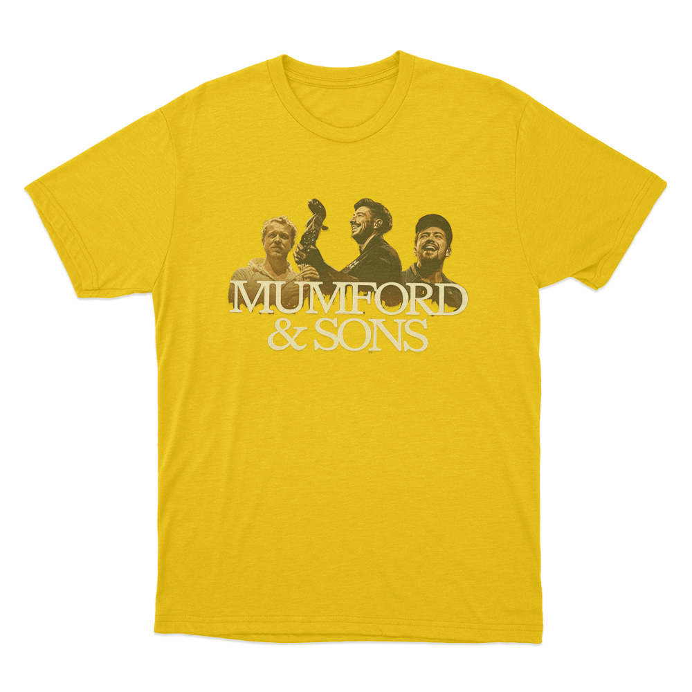 Mumford & Sons Band Tour Poster Unisex T Shirt Yellow Mumford Sons Band Tour Poster Unisex T Shirt Yellow