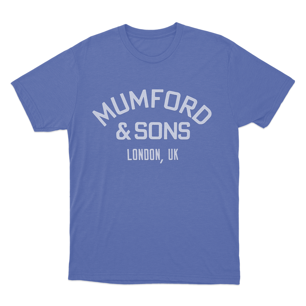 Mumford & Sons Vintage Logo Unisex T Shirt Blue Mumford Sons Vintage Logo Unisex T Shirt Blue