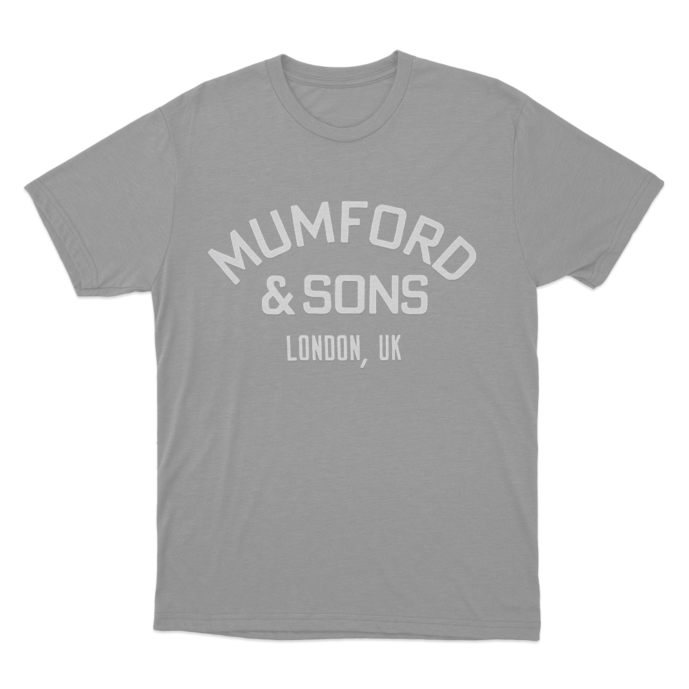 Mumford & Sons Vintage Logo Unisex T Shirt Grey Mumford Sons Vintage Logo Unisex T Shirt Grey