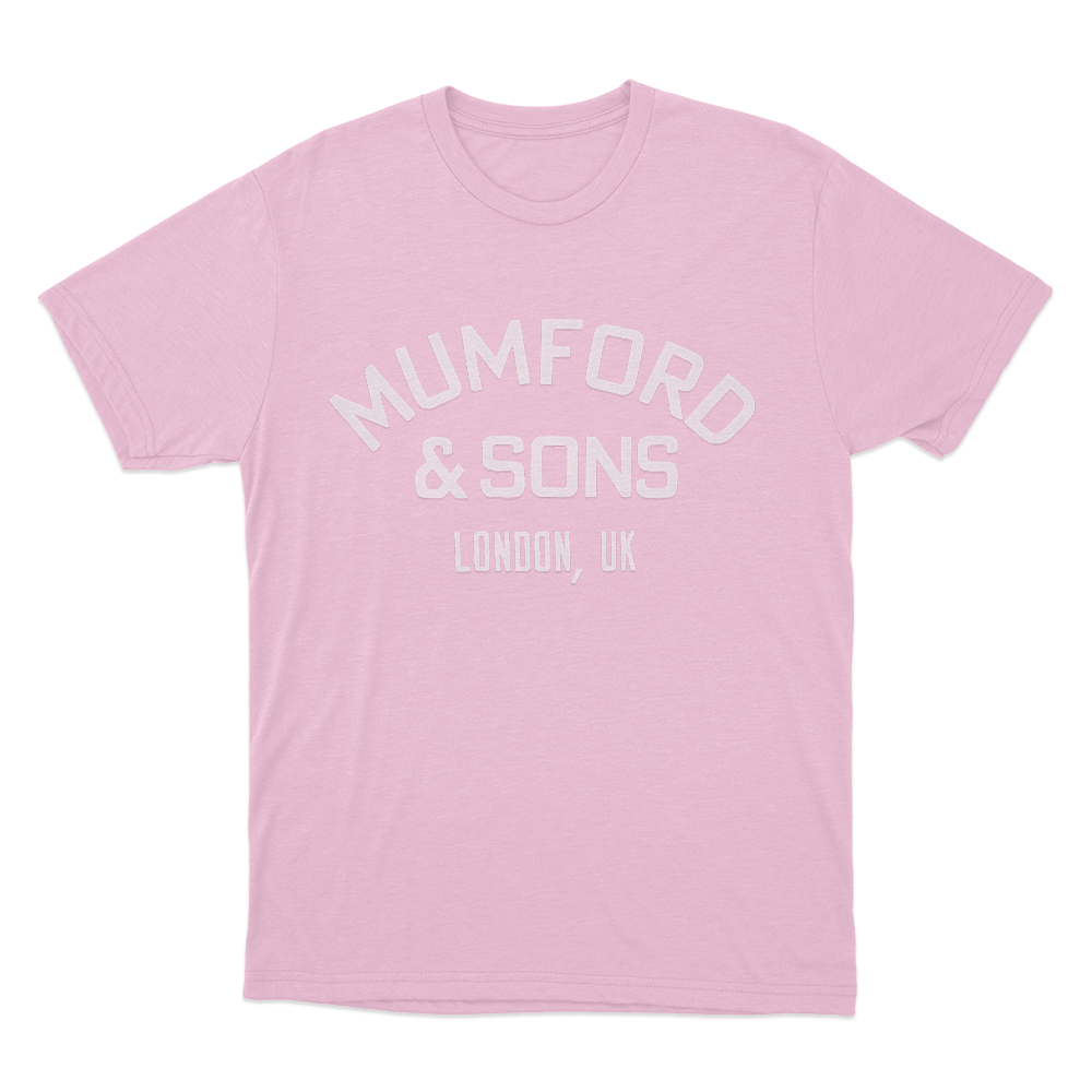 Mumford & Sons Vintage Logo Unisex T Shirt Pink Mumford Sons Vintage Logo Unisex T Shirt Pink