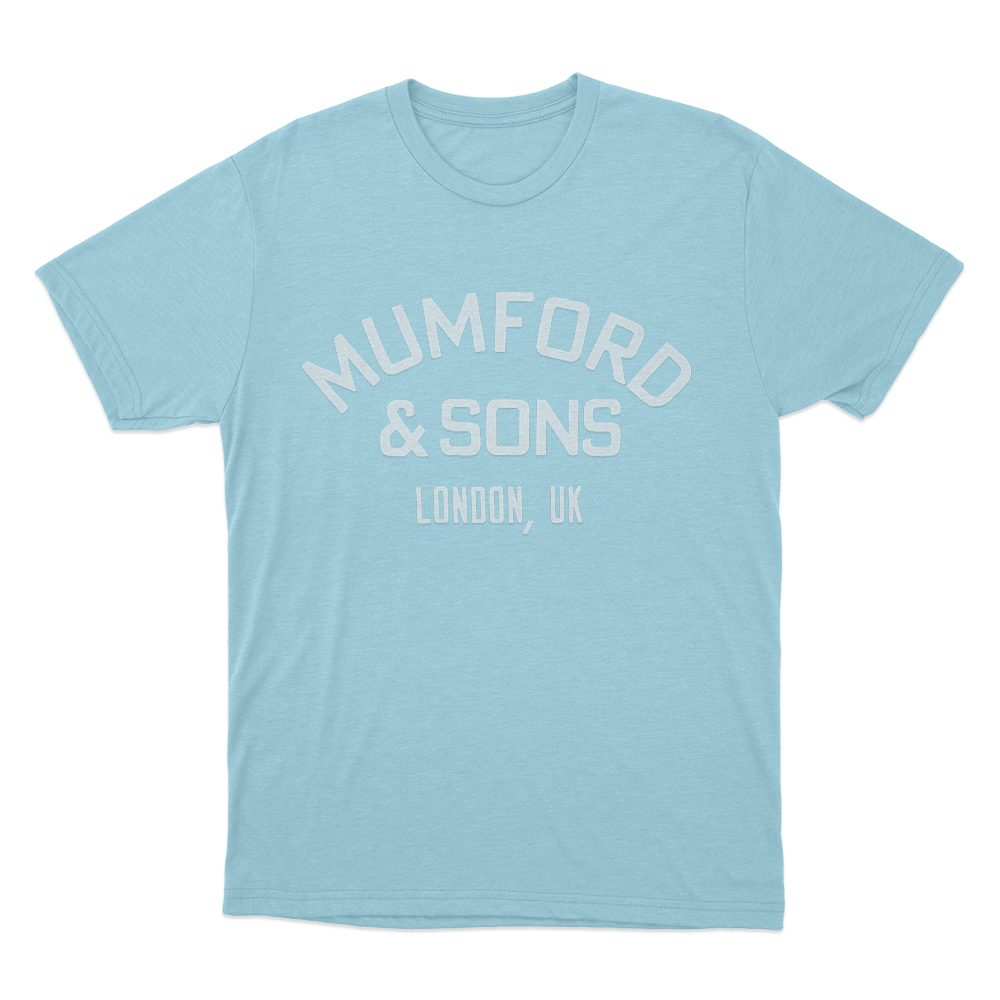 Mumford & Sons Vintage Logo Unisex T Shirt Sky Blue Mumford Sons Vintage Logo Unisex T Shirt Sky Blue