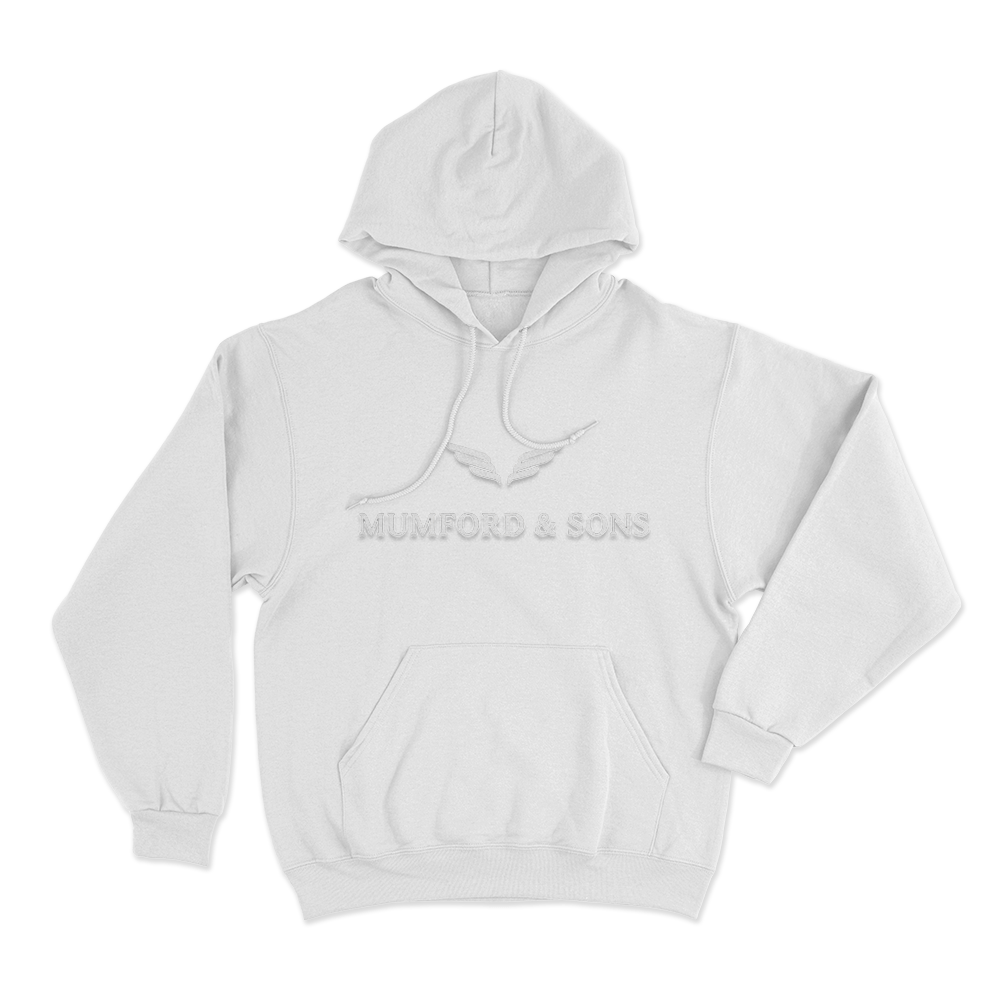 Mumford & Sons Wing Logo Unisex Hoodie White Mumford Sons Wing Logo Unisex Hoodie White 1
