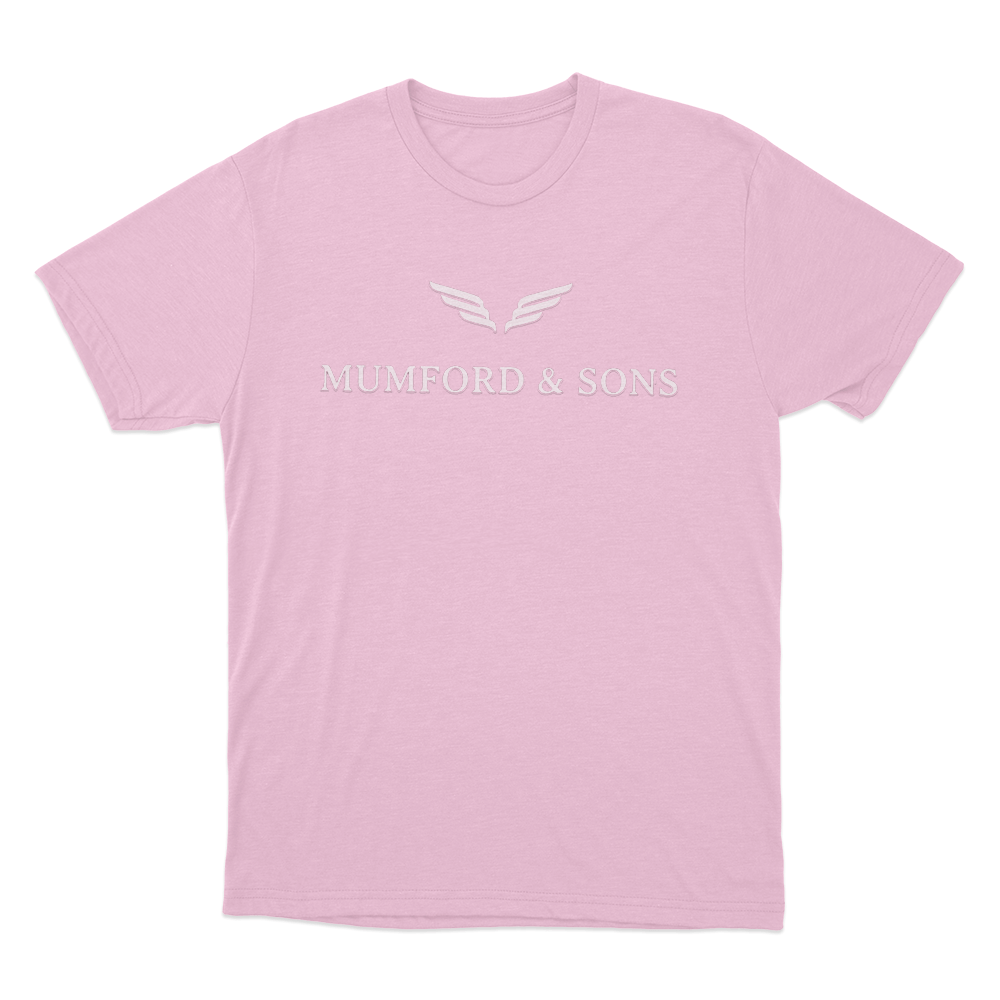 Mumford & Sons Wing Logo Unisex T Shirt Pink Mumford Sons Wing Logo Unisex T Shirt Pink