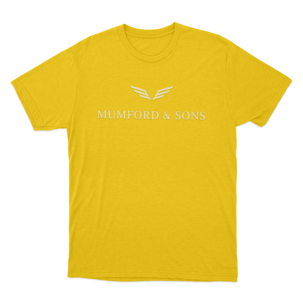 Mumford & Sons Wing Logo Unisex T Shirt Yellow Mumford Sons Wing Logo Unisex T Shirt Yellow