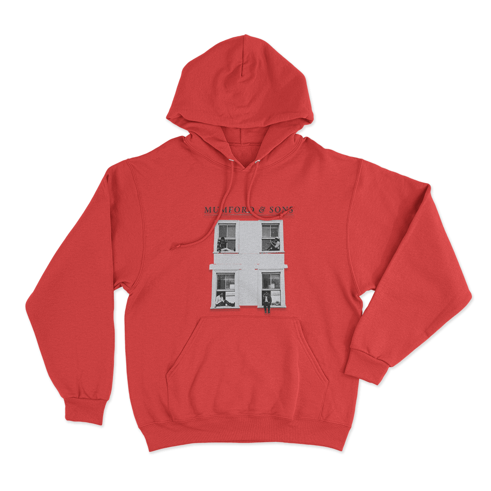 Window Boxes Unisex Hoodie Red Window Boxes Unisex Hoodie Red 1