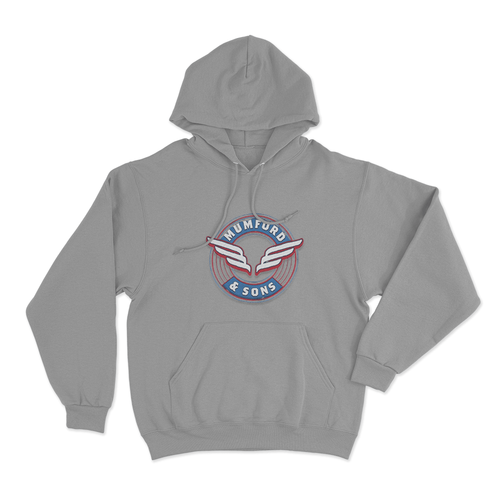 Wing Emblem Print Unisex Hoodie Grey Wing Emblem Print Unisex Hoodie Grey 1
