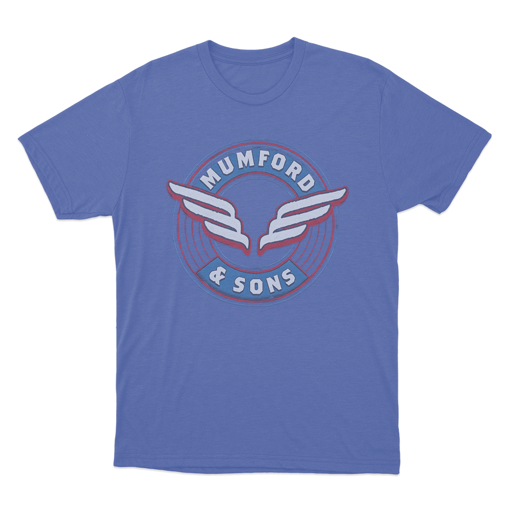 Wing Emblem Print Unisex T Shirt Blue Wing Emblem Print Unisex T Shirt Blue