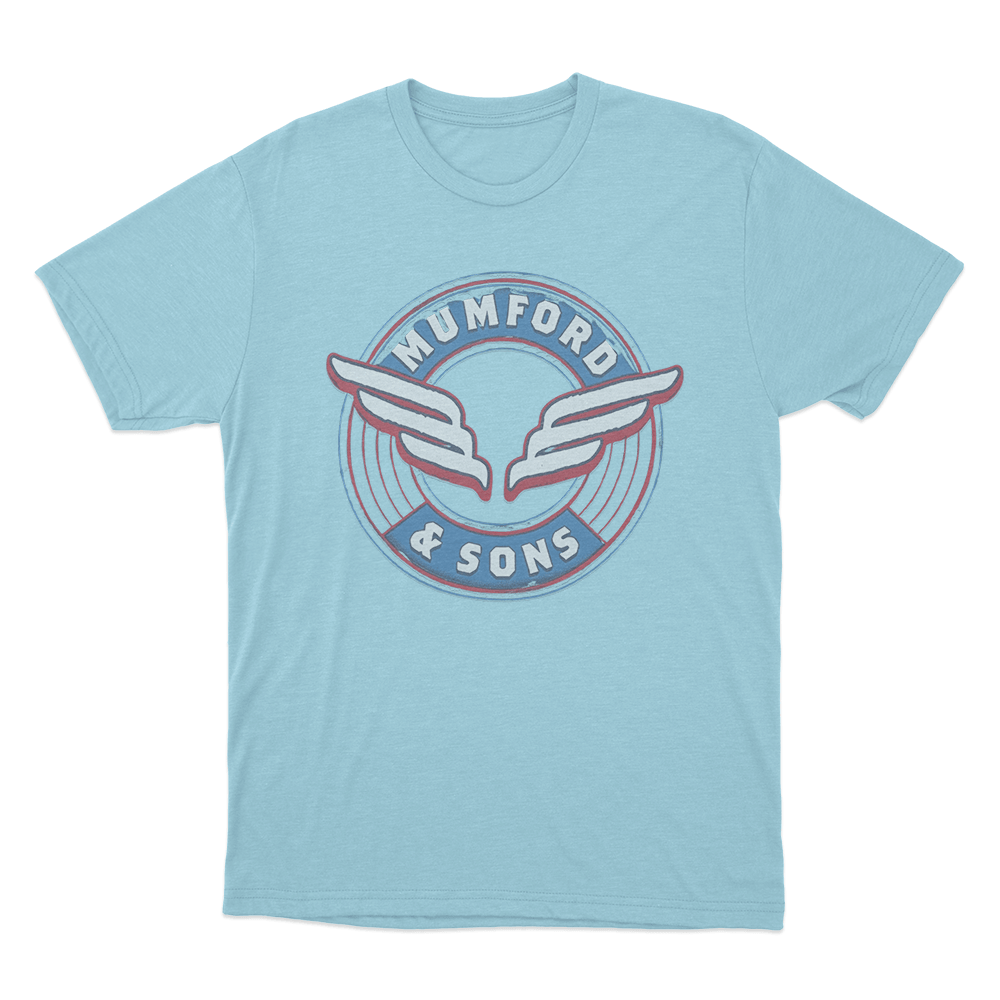 Wing Emblem Print Unisex T Shirt Sky Blue Wing Emblem Print Unisex T Shirt Sky Blue